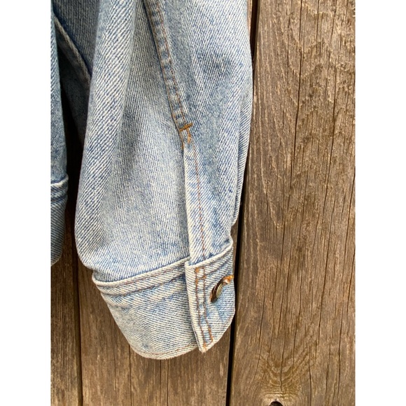 VINTAGE acid wash denim jean jacket size large - Picture 10 of 10